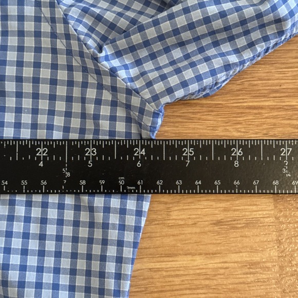 Peter Millar Shirt Mens Summer Comfort Large Blue Check Plaid Button Down Preppy - Picture 3 of 8